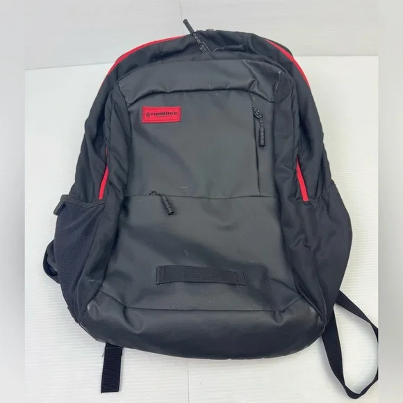 Timbuk2 Backpack OS Black Red Zippers Slim laptop travel commuter READ FLAWS - Picture 15 of 16